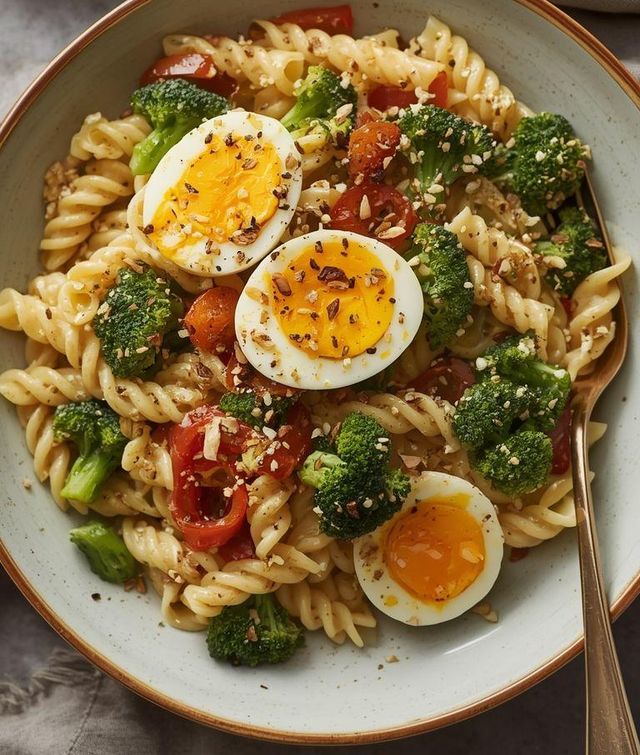 Pasta Salad with Broccoli and Egg (Gluten-free)