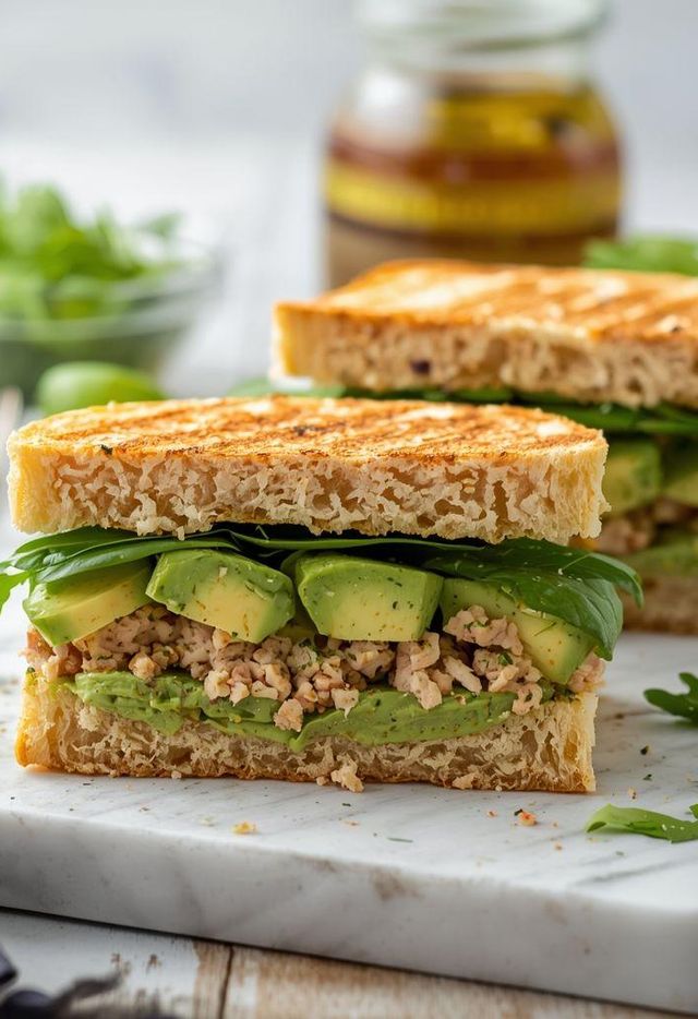 Leichte Avocado- und Thunfischpasteten-Brötchen
