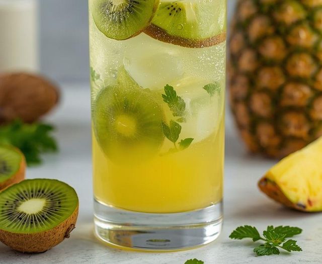 Kiwi- und Ananas-Cocktail