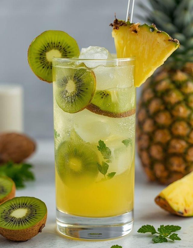 Kiwi and Pineapple Cocktail