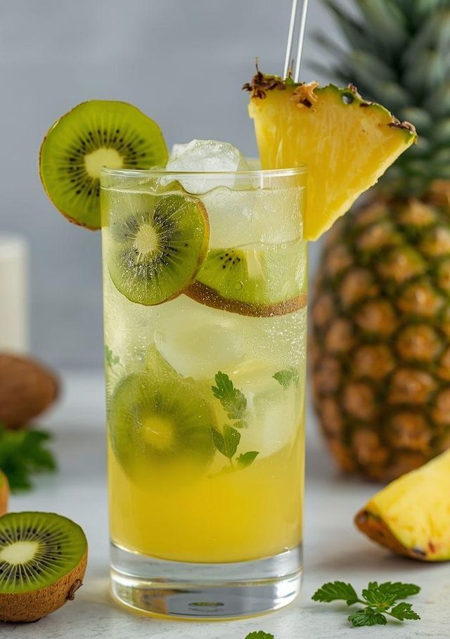 Kiwi and Pineapple Cocktail