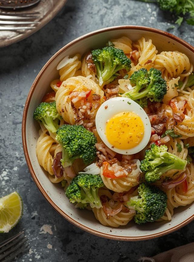 Pasta Salad with Broccoli and Egg