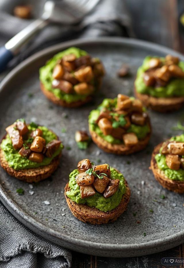 Leichtere Avocado- und Sardinenpaste-Kanapees