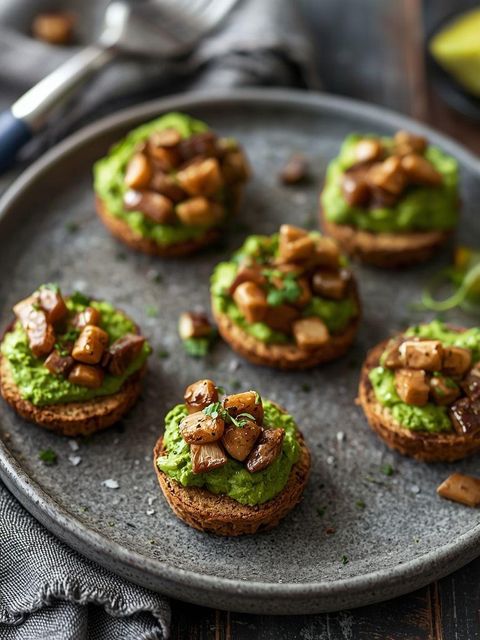 Leichtere Avocado- und Sardinenpaste-Kanapees