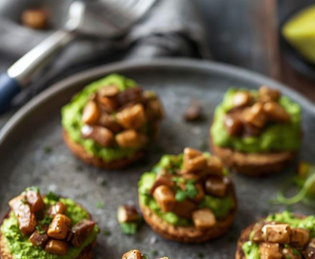 Light Avocado and Sardine Paste Canapés