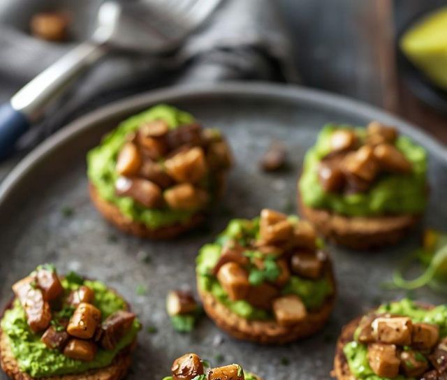 Light Avocado and Sardine Paste Canapés