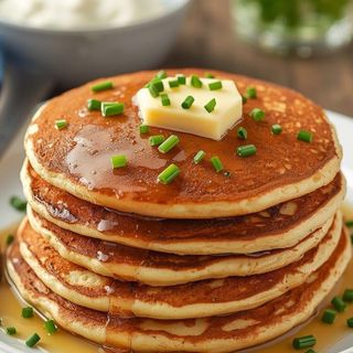 Mega Pfannkuchen mit Schnittlauch