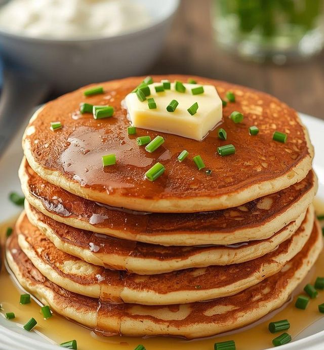 Mega Pancakes with Chives