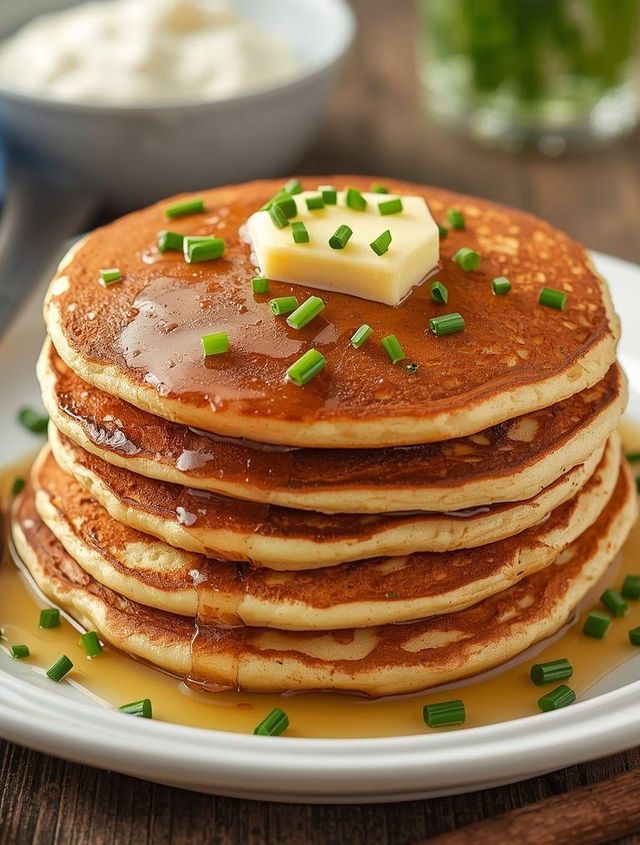 Mega Pfannkuchen mit Schnittlauch
