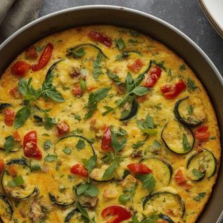 Pepper and Zucchini Frittata
