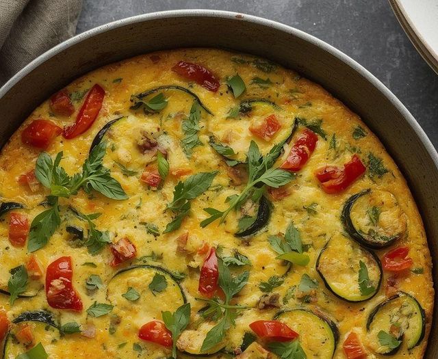 Pepper and Zucchini Frittata