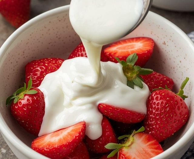Erdbeeren mit Joghurt