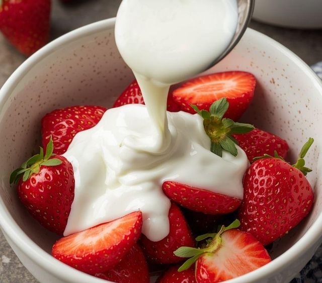 Strawberries with Yogurt