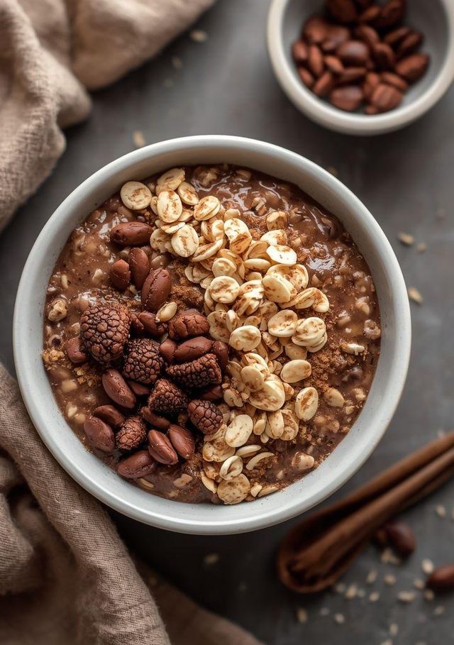 Oatmeal with Carob (lighter version, lactose-free)