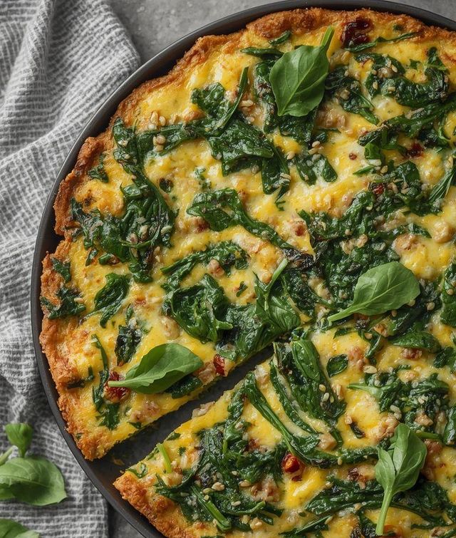 Frittata with Spinach and Buckwheat (lactose-free)