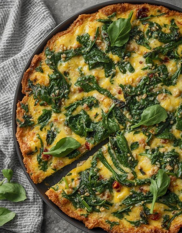 Frittata with Spinach and Buckwheat (lactose-free)
