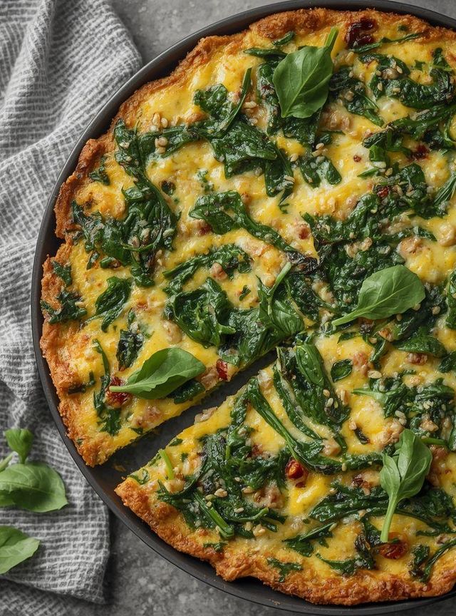 Frittata mit Spinat und Buchweizen (laktosefrei)