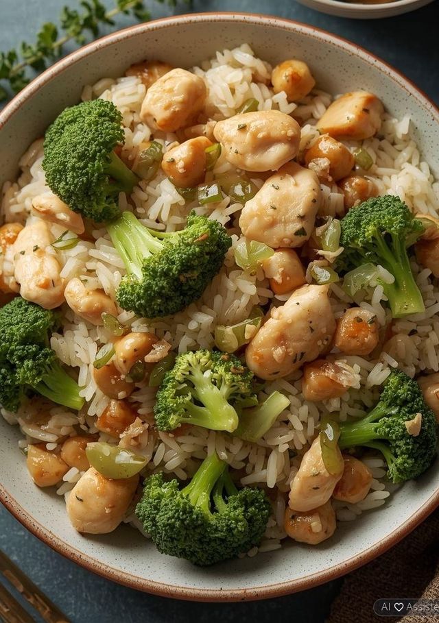Rice with Chicken and Broccoli