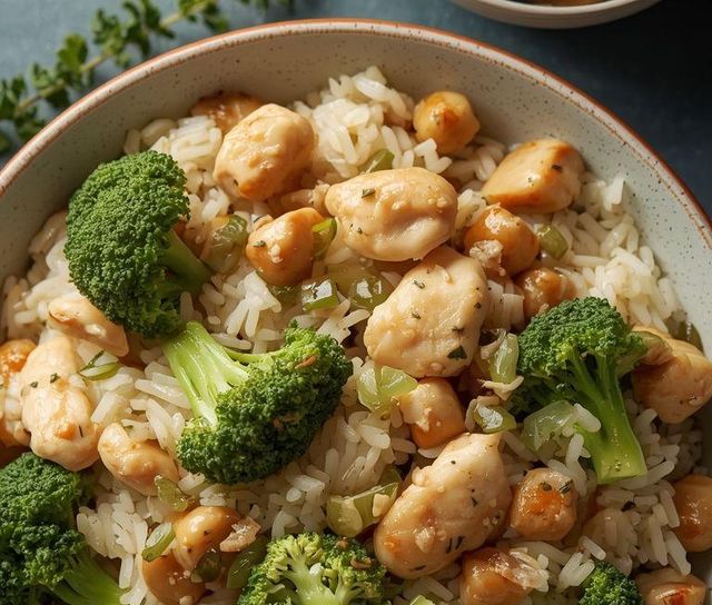Rice with Chicken and Broccoli
