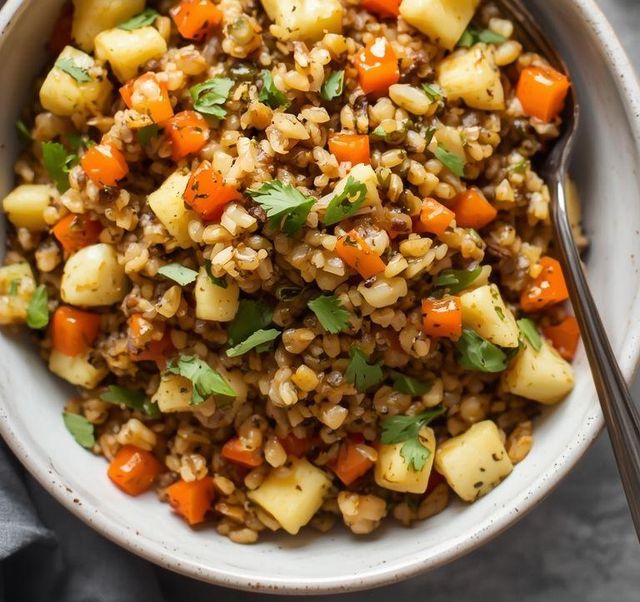 Lentil Pilaf with Pineapple and Cauliflower (lighter version)