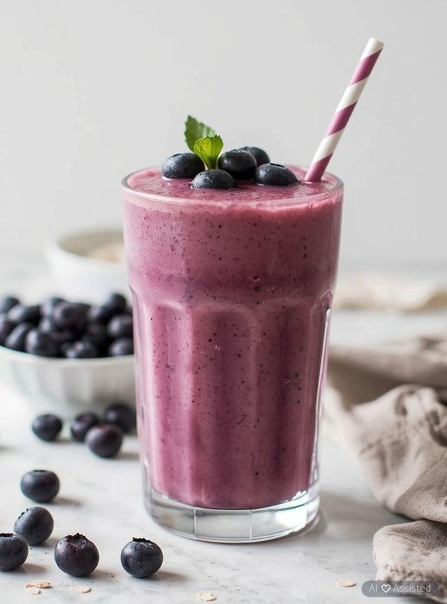 Blueberry Oat Drink (Lite Version, Lactose-Free)