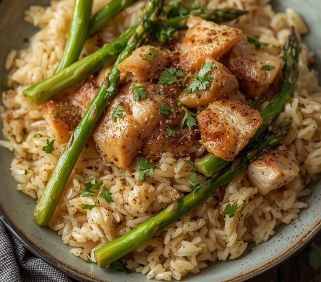 Rice with Turkey and Asparagus