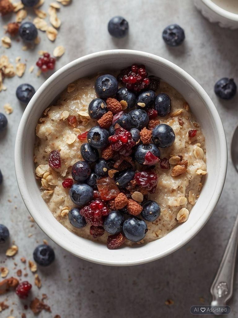 Oatmeal with Blueberries and Amaranth
