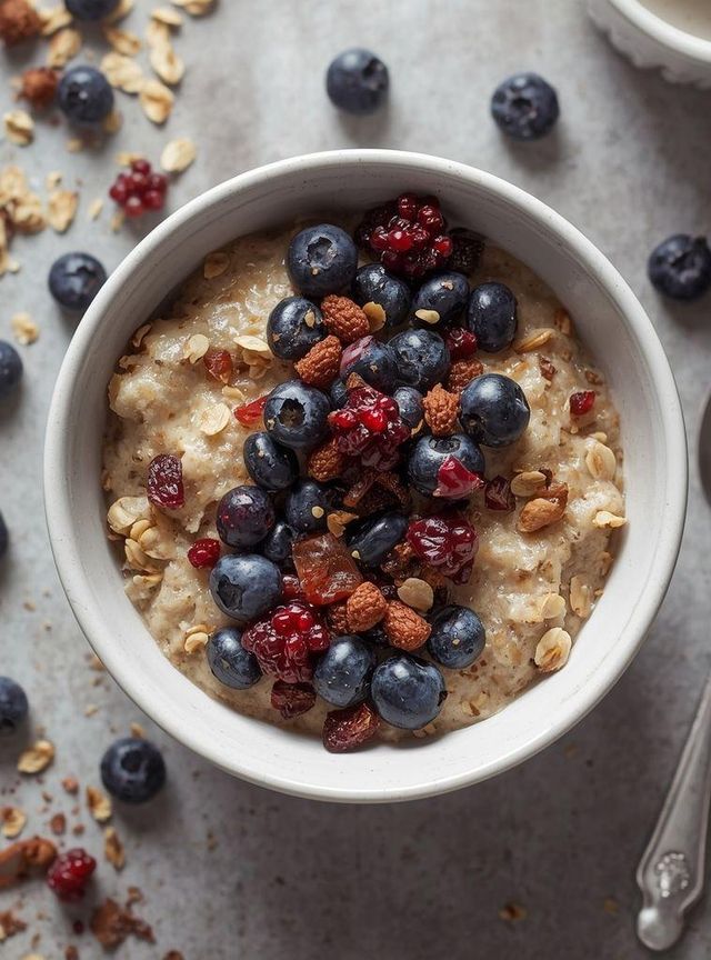 Oatmeal with Blueberries and Amaranth