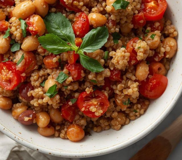Buckwheat with Beans and Tomatoes