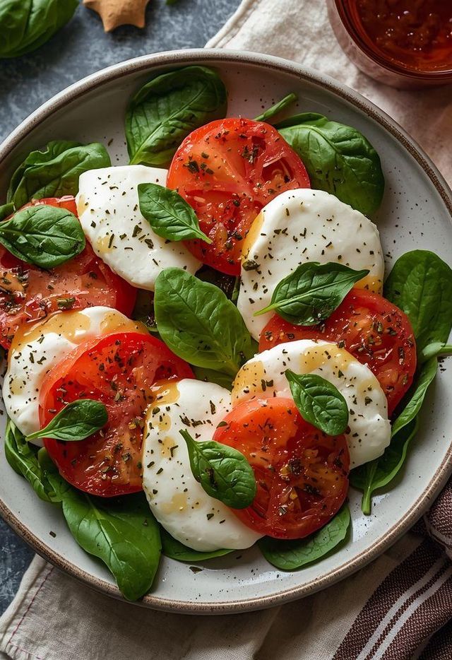 Caprese Salad with Spinach