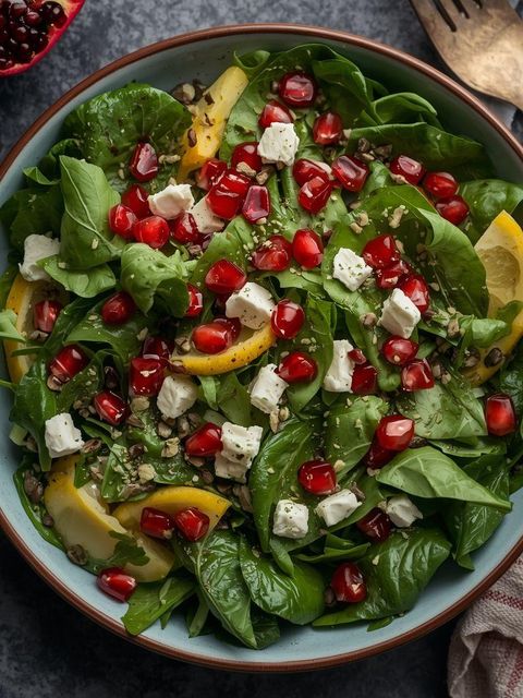 Pomegranate and Feta Cheese Salad