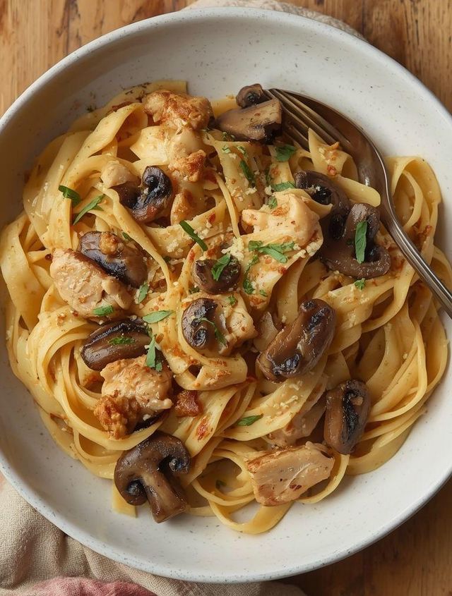 Pasta with Chicken and Mushrooms