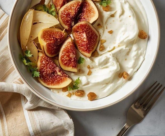 Pear quark with figs (lactose-free)
