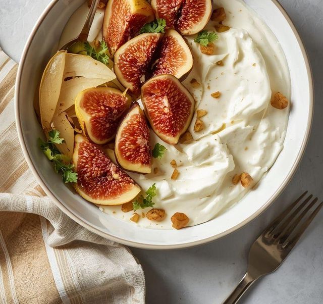 Pear quark with figs (lactose-free)
