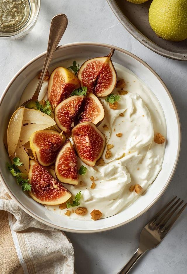 Pear quark with figs (lactose-free)