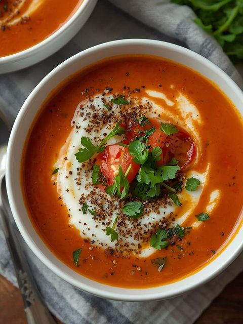 Tomato Soup with Watercress