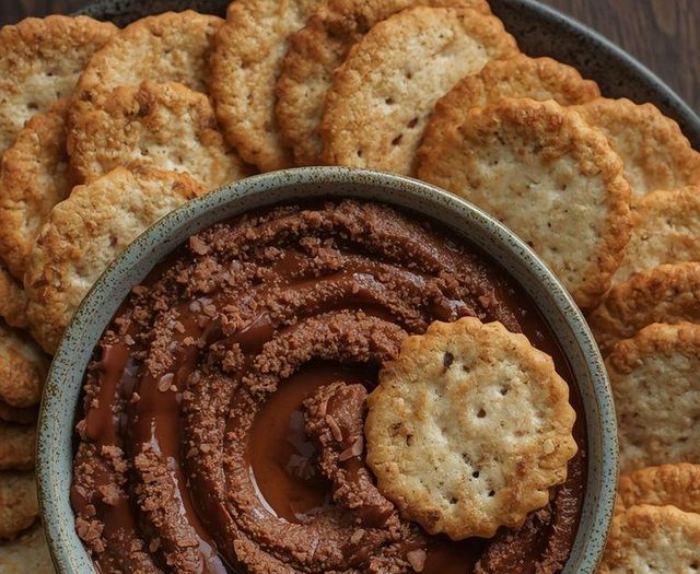 Chocolate Hummus with Rice Wafers