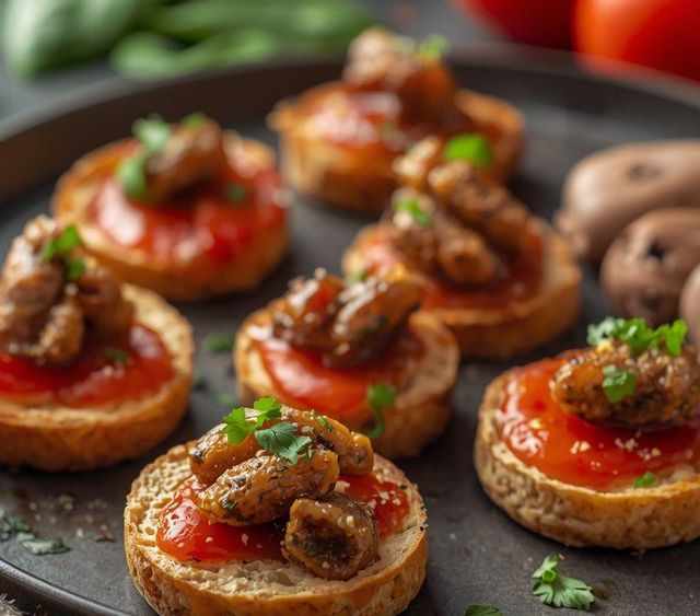 Sardine-Tomato Paste Canapes