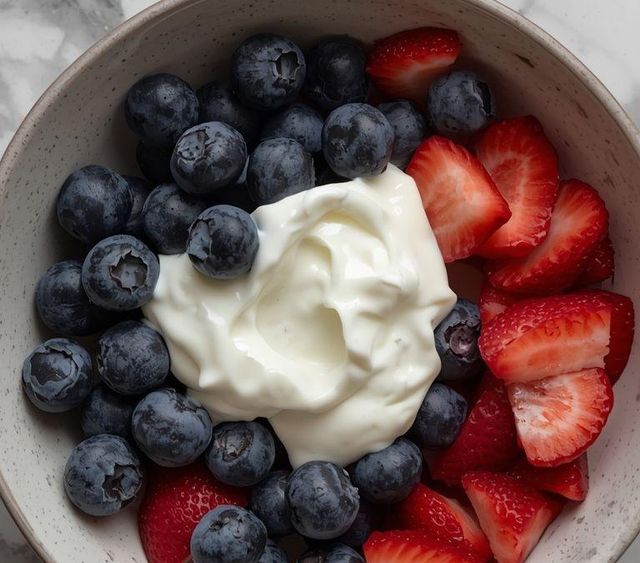 American Blueberries with Yogurt