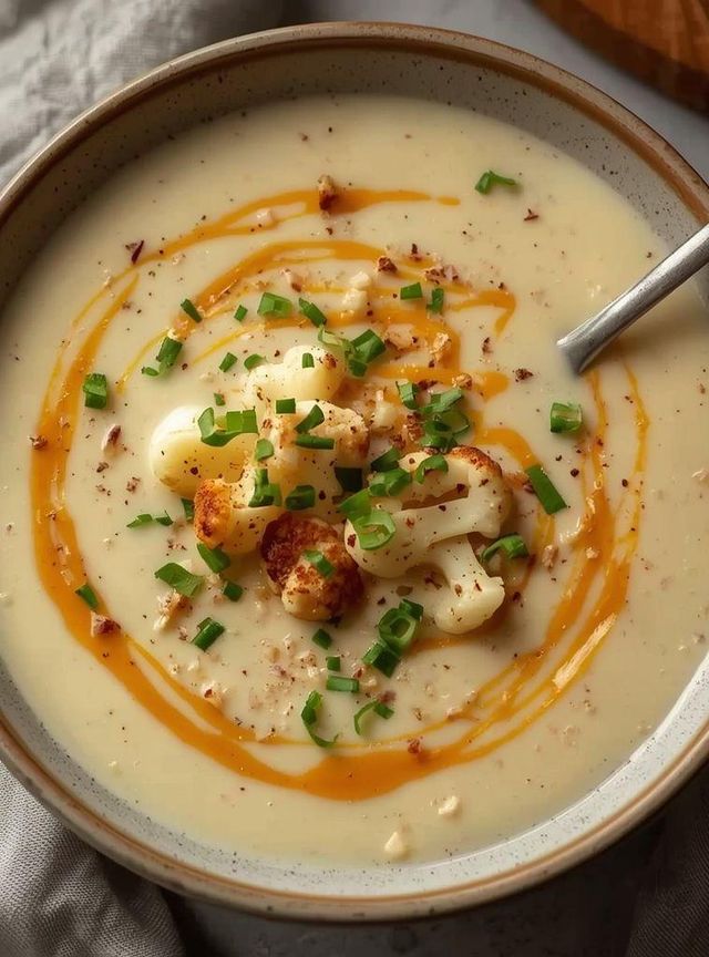 Creme Suppe mit Blumenkohl