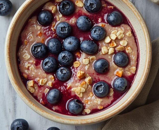 Oatmeal with Blueberries (lactose-free version)
