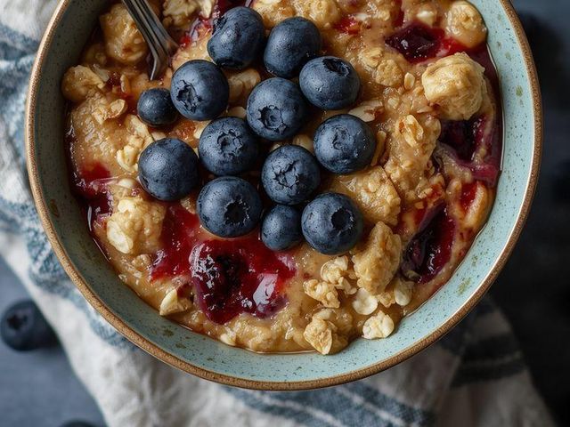 Oatmeal with Blueberries