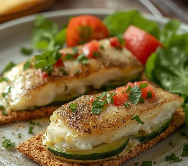 Herring Fillets with Cucumber and Graham Cracker