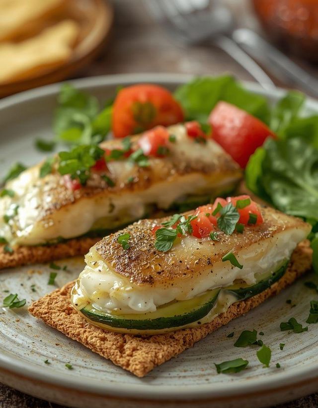 Herring Fillets with Cucumber and Graham Cracker