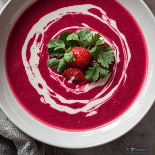 Cream soup with beets