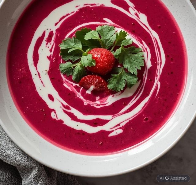 Cream soup with beets