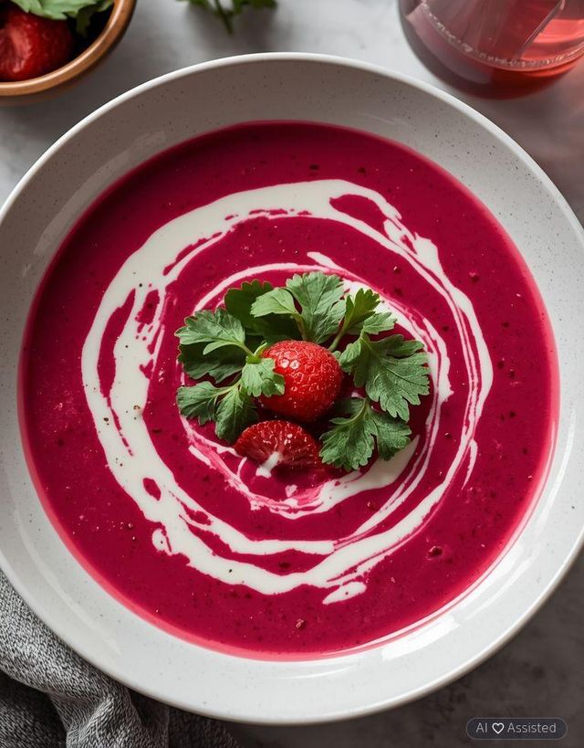 Cream soup with beets
