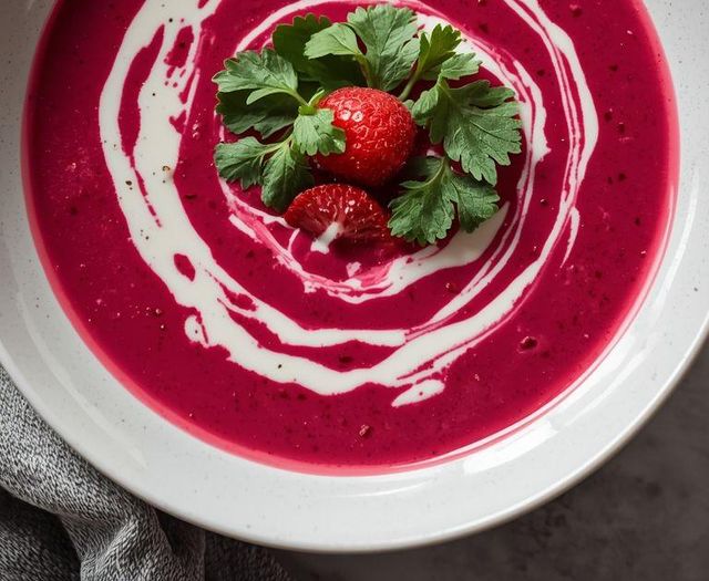 Cream soup with beets