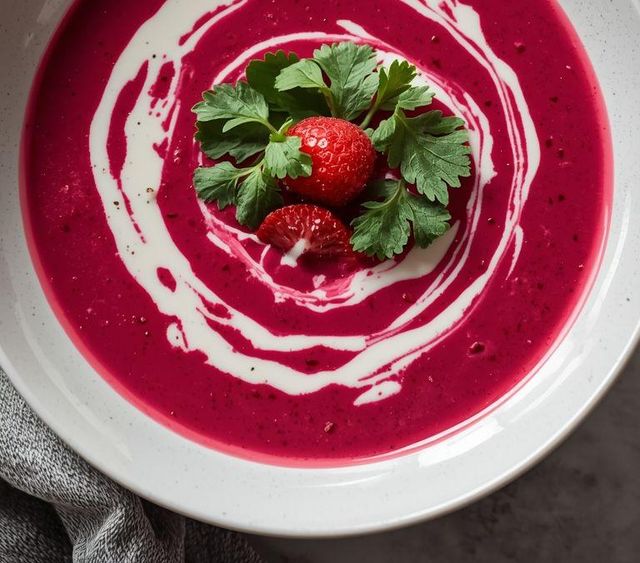 Cream soup with beets