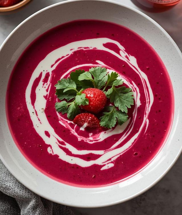 Cream soup with beets